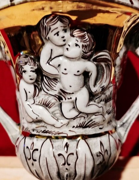 Vaza Capodimonte Italy, portelan vintage